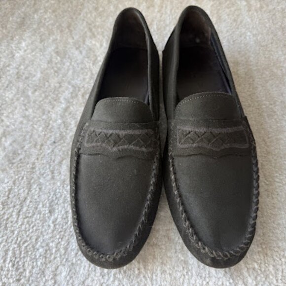Bottega Veneta Men’s Suede Intrecciato Loafers - 42.5 (US Men\'s 9) - Truffle main image 4